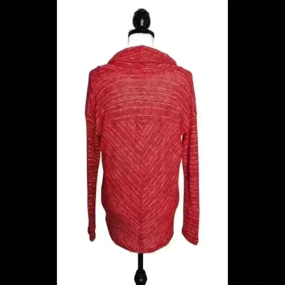 Cozy Cowl Neck Pullover Sweater - Striped Design - Picture 2 of 3